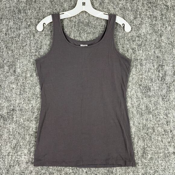 Duluth Womens Tank Top Medium Gray‎ Fitted Stretch Gym Activewear Athleisure - Picture 1 of 7